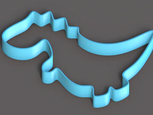 Set Of 7 Dinosaur Cookie Cutters 3D Model