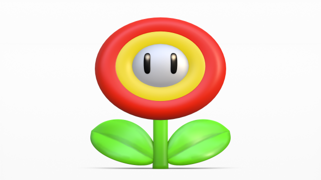 Fire Flower Model 3D .c4d .max .obj .3ds .fbx .stl .blend 