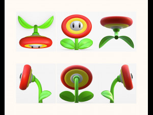 Fire Flower Model 3D