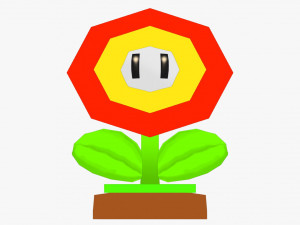Fire Flower Model 3D