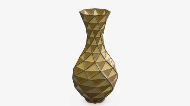 Decorative Rhomboid Vase 3D 프린트 모델 .c4d .max .obj .3ds .fbx .stl .blend 