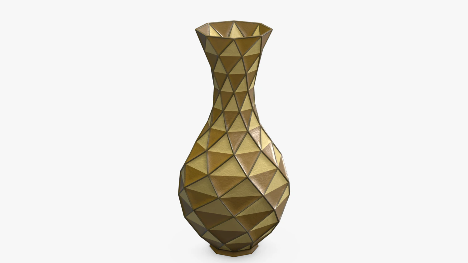 Decorative Rhomboid Vase 3D Print Model .c4d .max .obj .3ds .fbx .stl .blend 