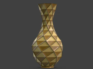Decorative Rhomboid Vase 3D Print Model