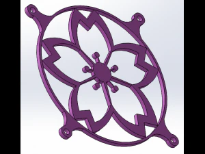 PC FAN SAKURA SHROUD COVER 3D Print Model