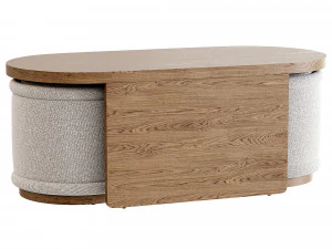 Union Oval Nesting Coffee Table with Stools 3D Model
