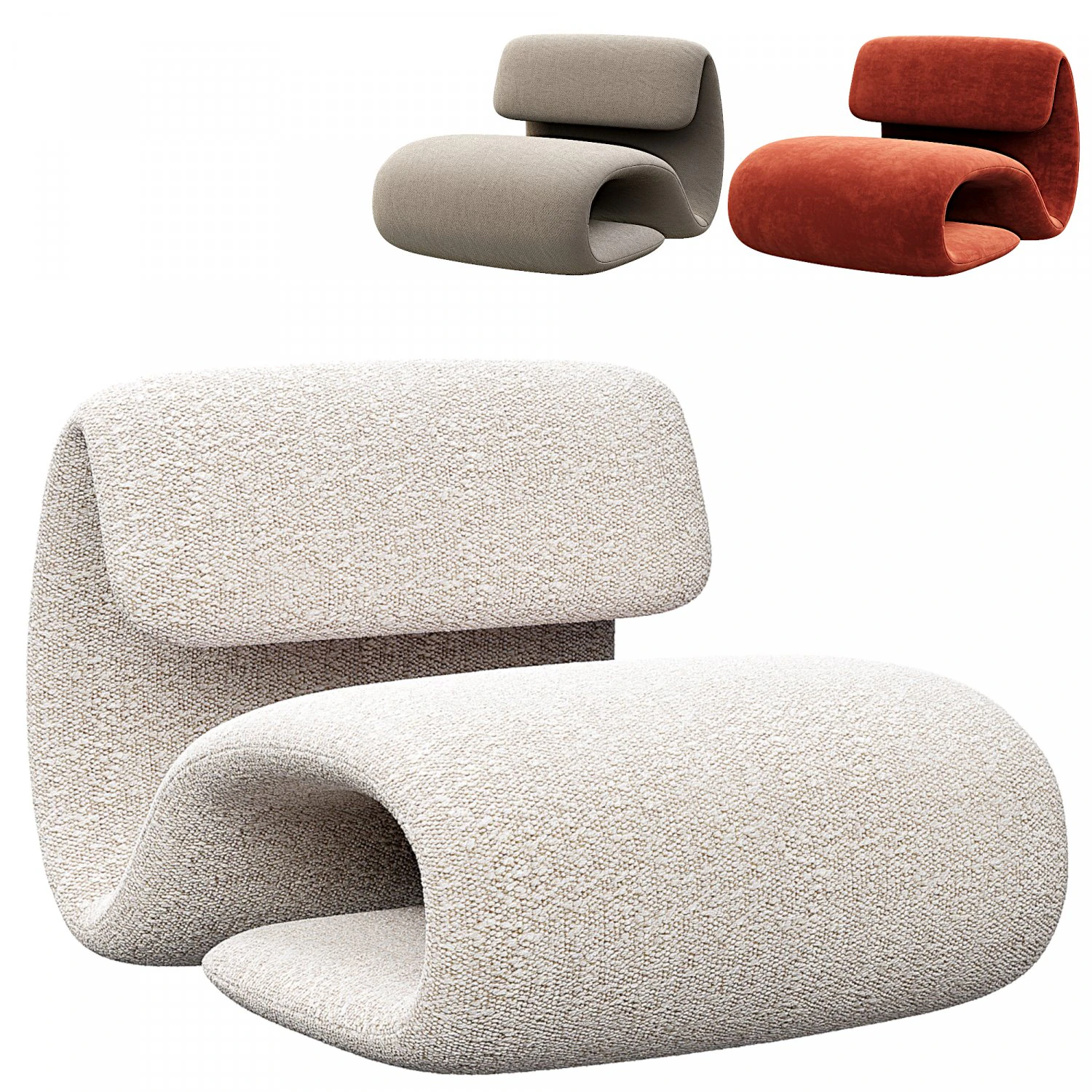 DUBNA lounge chair 3D Model .c4d .max .obj .3ds .fbx .stl .blend