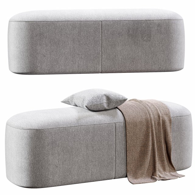 Ottoman Bench Stool By Vorsen Modelo 3D .c4d .max .obj .3ds .fbx .stl .blend