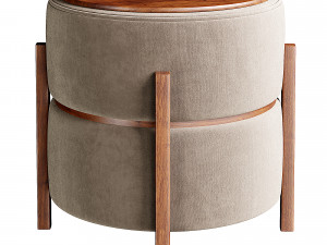 Istanbul pouffe wood Modelo 3D