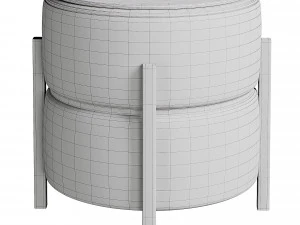 Istanbul pouffe wood 3D Model