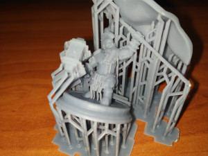 Dwarf with war banner ready to print Model Cetak 3D