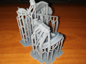 Dwarf with war banner ready to print Model Cetak 3D