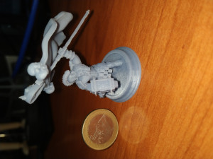 Dwarf with war banner ready to print Model Cetak 3D