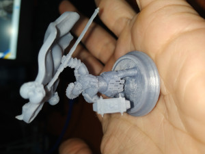 Dwarf with war banner ready to print Model Cetak 3D