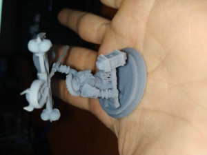 Dwarf with war banner ready to print Model Cetak 3D