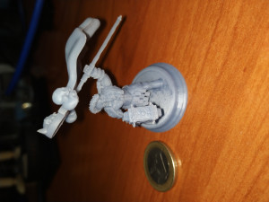 Dwarf with war banner ready to print Model Cetak 3D
