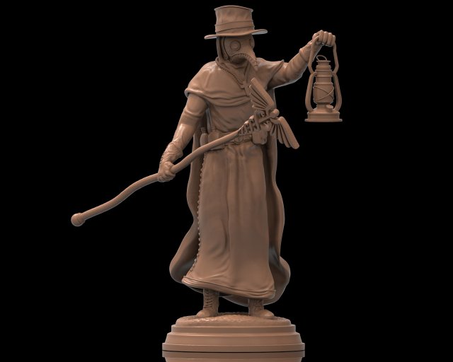 Plague Doctor - Medico Peste Negra 3D print model 3Dプリントモデル .c4d .max .obj .3ds .fbx .stl .blend