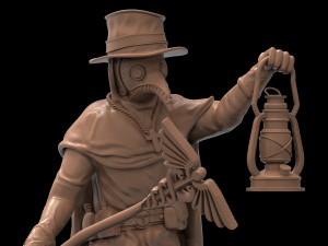 Plague Doctor - Medico Peste Negra 3D print model 3Dプリントモデル