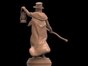 Plague Doctor - Medico Peste Negra 3D print model 3Dプリントモデル