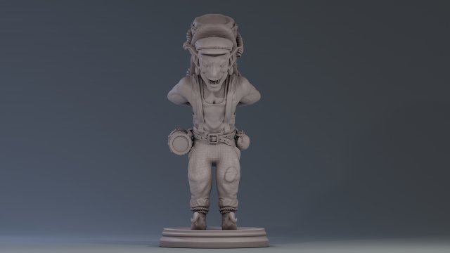 Goblin smuggler 3d print ready 3D print model Modelo de Impressão 3D .c4d .max .obj .3ds .fbx .stl .blend 