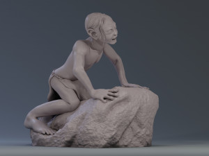 Gollum - Smeagol Ready to print Modèles 3D en vedette