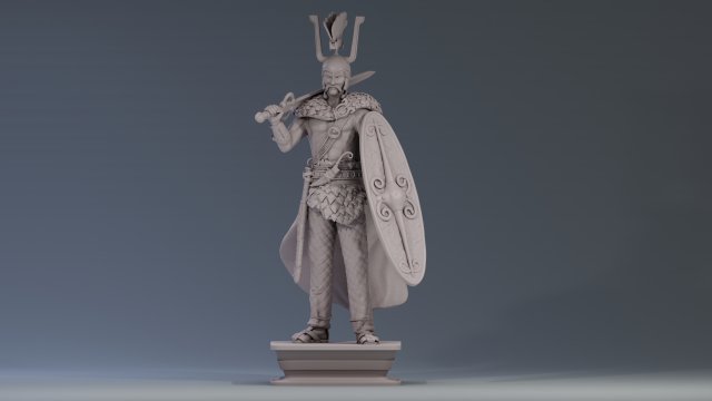 Celtic Chief ready to print Model Cetak 3D .c4d .max .obj .3ds .fbx .stl .blend 