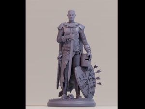 Templar Warrior - Templario 3D print model 3D Print Model