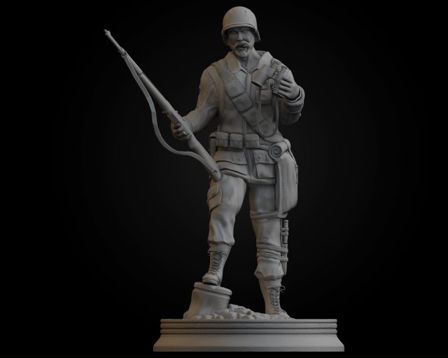 WW2 Easy Company Solidier 3D print model 3D Print Model .c4d .max .obj .3ds .fbx .stl .blend 