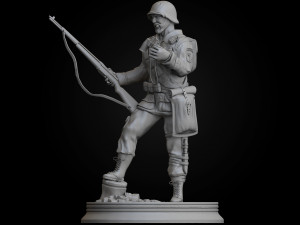 WW2 Easy Company Solidier 3D print model 3D Print Model