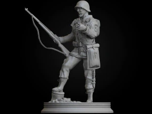 WW2 Easy Company Solidier 3D print model 3D Print Model
