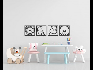 BABY ROOM WALL ART - animals Model do druku 3D