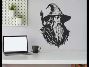 Gandalf kunst aan de muur 3D printmodel