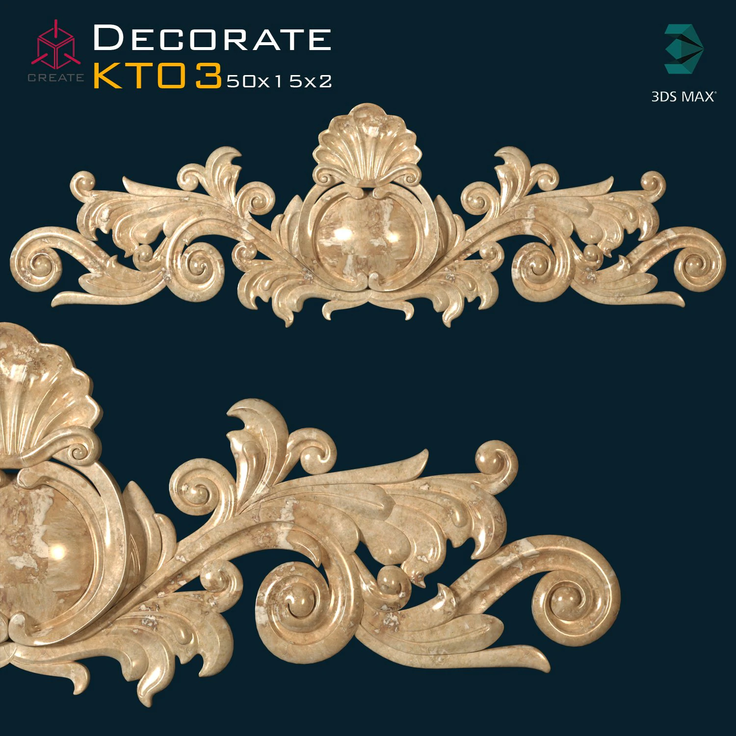 Decoration Ornament KT03 3D Model .c4d .max .obj .3ds .fbx .stl .blend 