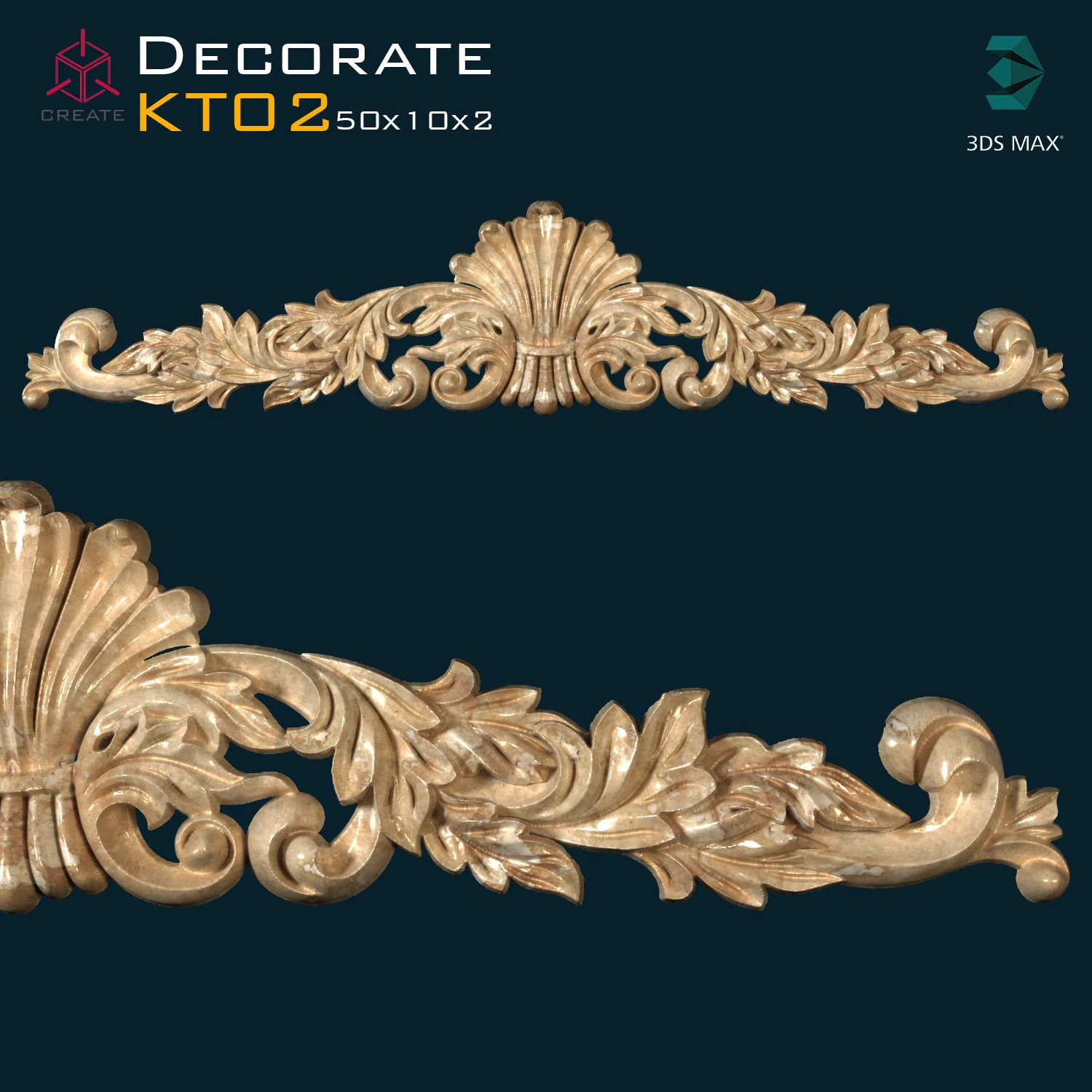 Decoration Ornament KT02 3D Model .c4d .max .obj .3ds .fbx .stl .blend