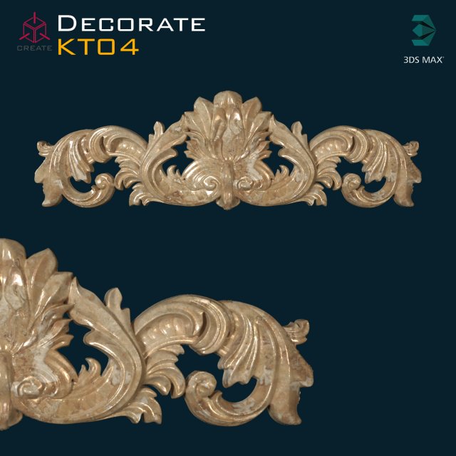 Decoration ornament KT04 3D Model .c4d .max .obj .3ds .fbx .stl .blend 