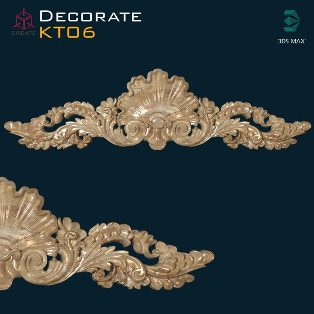 Decoration Ornament KT06 3D Model .c4d .max .obj .3ds .fbx .stl .blend 