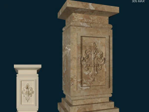 कॉलम फुट 01 3D मॉडल