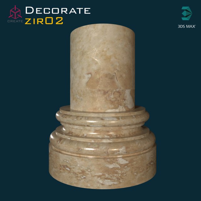 Column Foot 02 3D मॉडल .c4d .max .obj .3ds .fbx .stl .blend 