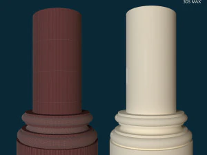 कॉलम फुट 02 3D मॉडल