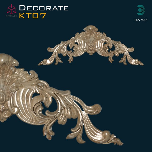 Decoration Ornament KT07 3D Model .c4d .max .obj .3ds .fbx .stl .blend 