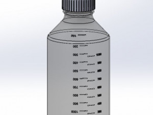 1L bottle for injection Modèle 3D