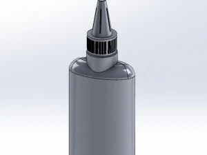 Bottle with cups 3D Model