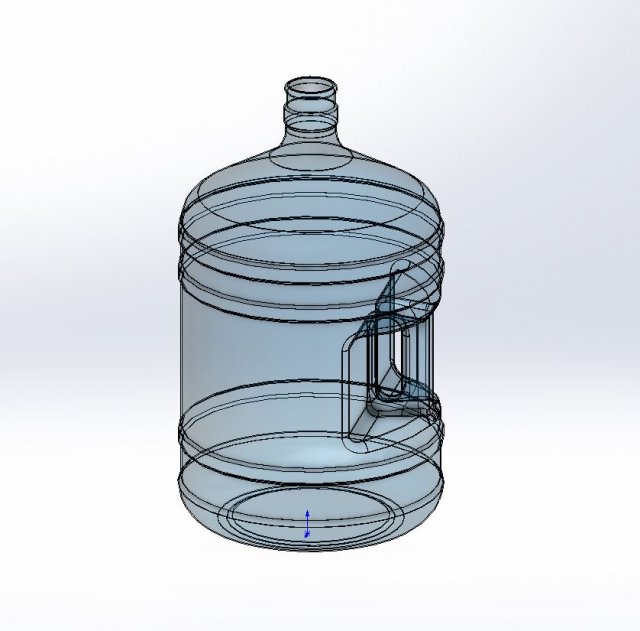 19L bottle for water 3D Модель .c4d .max .obj .3ds .fbx .stl .blend