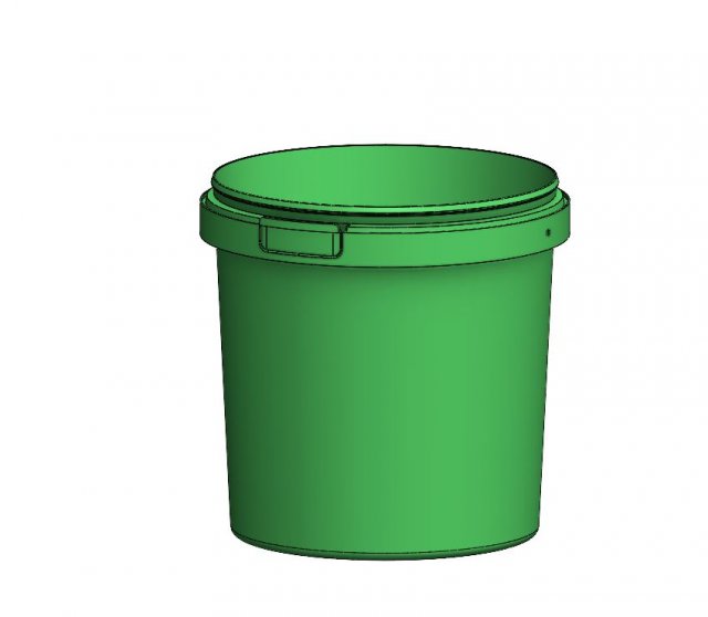Bucket 800 ml 3D Model .c4d .max .obj .3ds .fbx .stl .blend 
