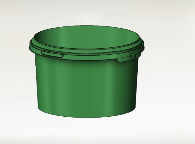 25 L bucket 3D Print Model .c4d .max .obj .3ds .fbx .stl .blend 