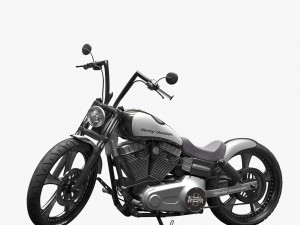 Harley Davidson Dyna Street Bob 2010 3D Model