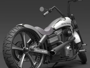 Harley Davidson Dyna Street Bob 2010 3D Model
