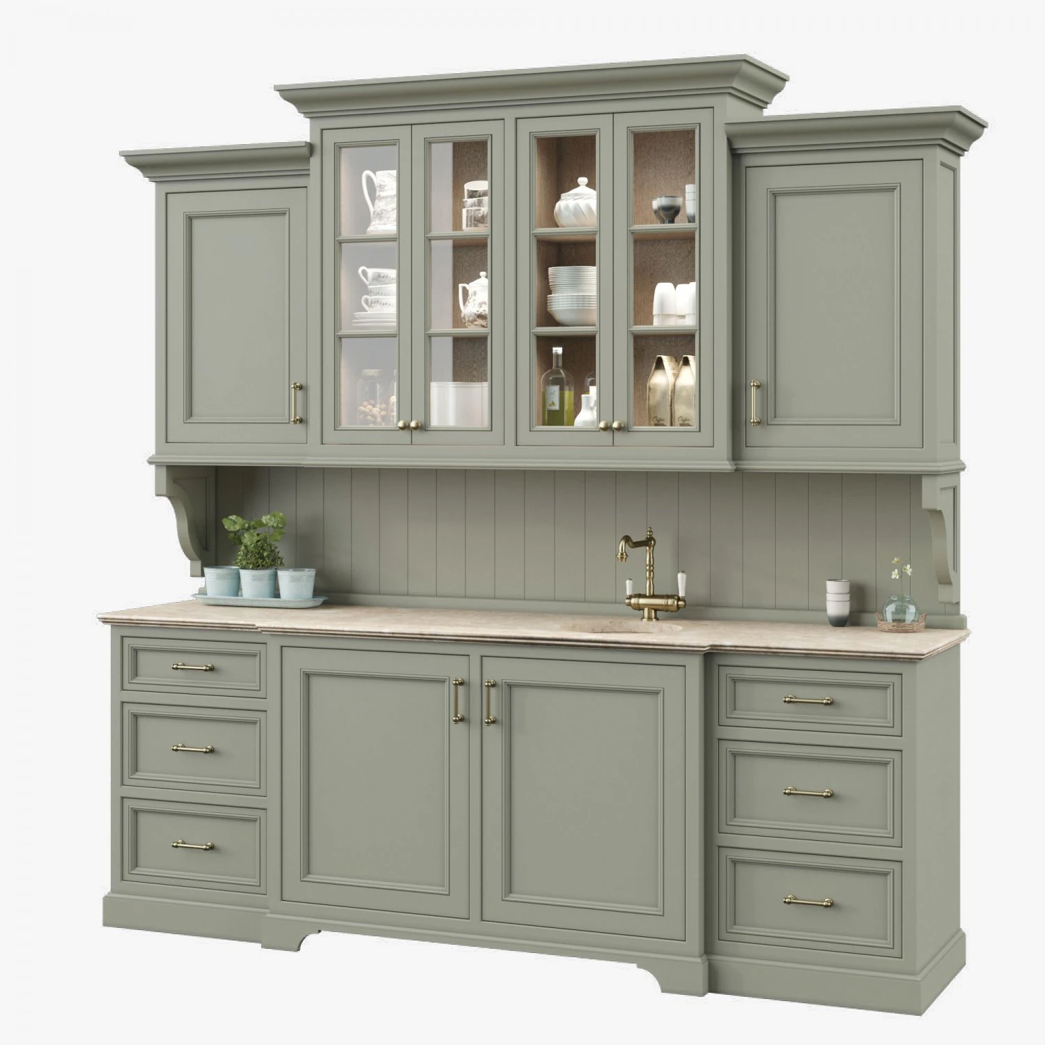Kitchen Small Lounge Set 3D Model .c4d .max .obj .3ds .fbx .stl .blend 
