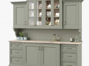 Set Ruang Dapur Kecil Model 3D