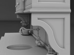 Kitchen Small Lounge Set 3D Model
