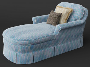 CENTURY FURNITURE Grace Chaise 11-615 Two color set Model 3D